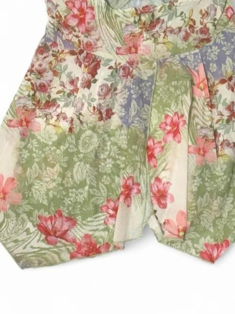 Floral Babydoll Cami Top XS Flowy Boho Cottagecore Fairycore Y2K Garden Festival - Picture 6 of 7